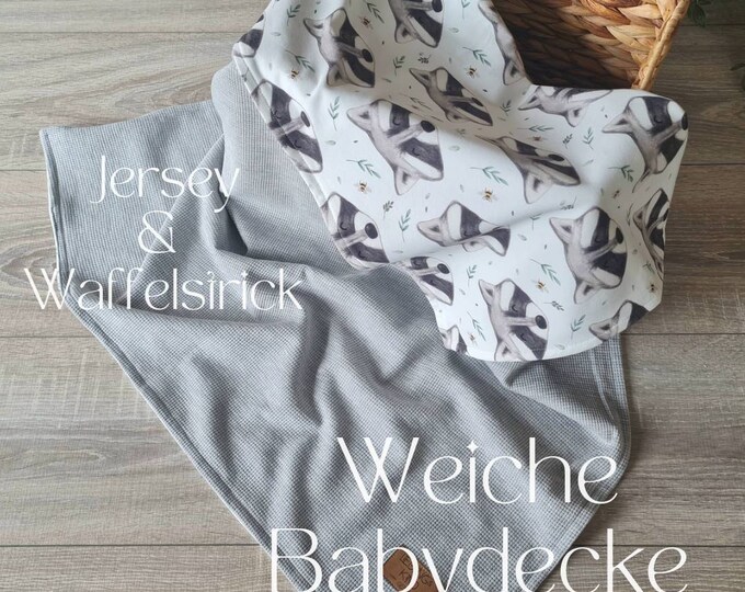 Soft baby blanket for spring and summer cuddly blanket stroller blanket waffle knit cotton jersey child baby blanket cuddly blanket Dino