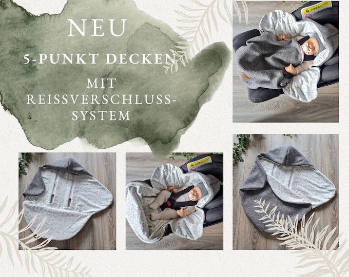 Wool felt 5-point belt wrap blanket 100% new wool lined jersey baby blanket willow branches winter autumn winter baby seat grey child blanket