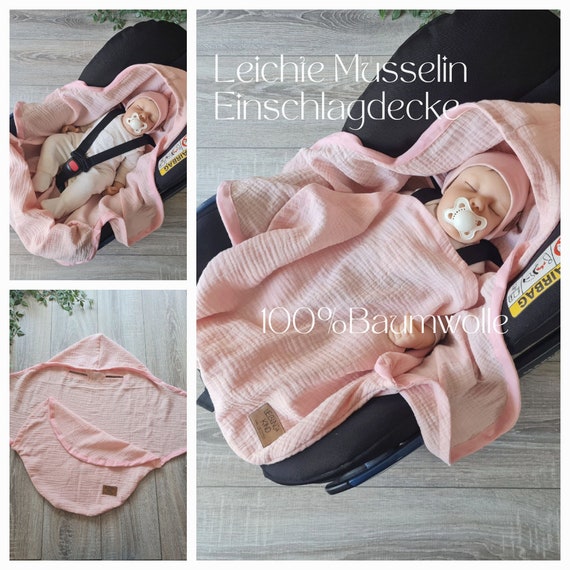 Light Airy Muslin Swaddle Blanket for Baby Seat 100 Cotton Pink Light Pink Baby Blanket Summer Birth Babysafe Child Blanket Etsy Canada