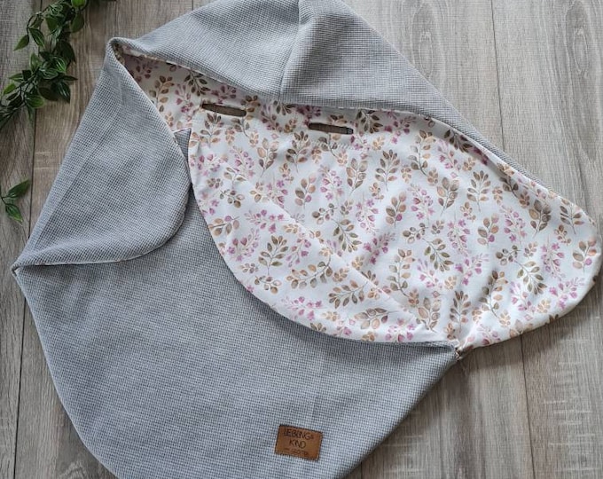 Light waffle knit swaddle blanket gray baby blanket summer autumn Maxi Cosi baby seat birth Babysafe jersey child unisex blanket GEZEITEN