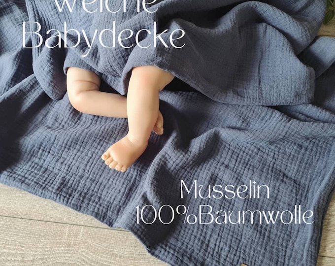 Soft muslin blanket blue summer blanket double layered made of 100% cotton baby cloth child boys baby blanket changing mat nursing cloth swaddle blanket