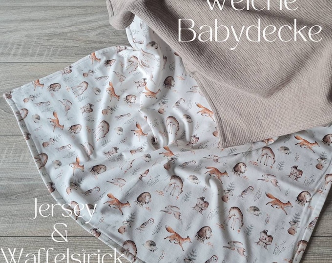 Soft baby blanket for spring and summer brown cuddly blanket stroller blanket waffle knit cotton jersey child baby blanket cuddly blanket