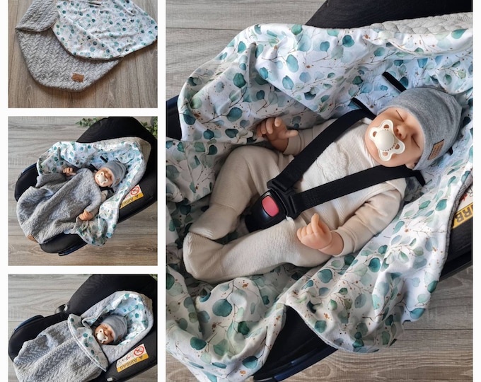 JACQUARD swaddling blanket gray baby blanket cable pattern baby seat cuddly blanket birth babysafe jersey spring and summer children's blanket TIDES