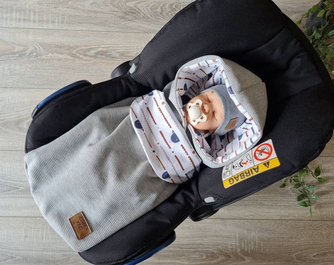 Light waffle knit swaddle blanket gray baby blanket summer autumn Maxi Cosi baby seat birth Babysafe Jersey child unisex blanket