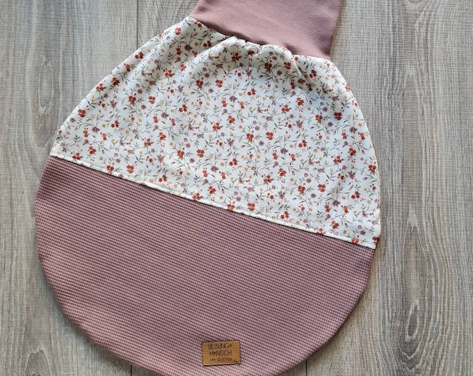 Waffle knit spring summer swaddle flowers 99% cotton sleeping bag onesie blanket jersey fleece warm baby child pink girl