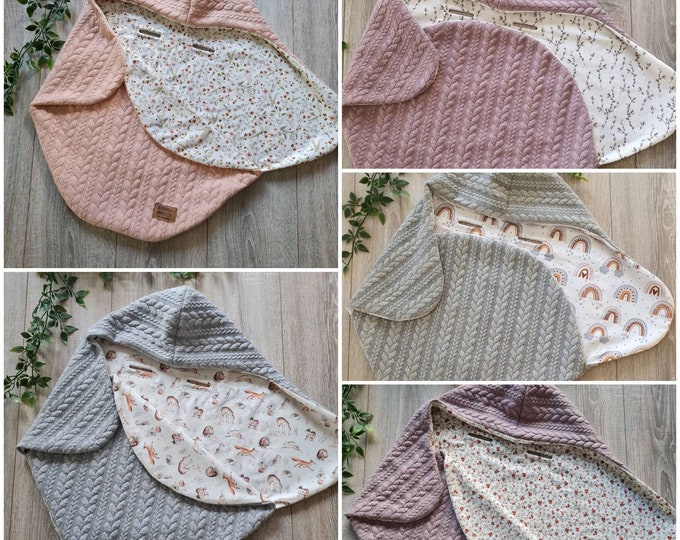 JACQUARD blanket mint baby blanket cable knit Maxi Cosi baby seat birth babysafe jersey autumn spring children unisex blanket TIDES