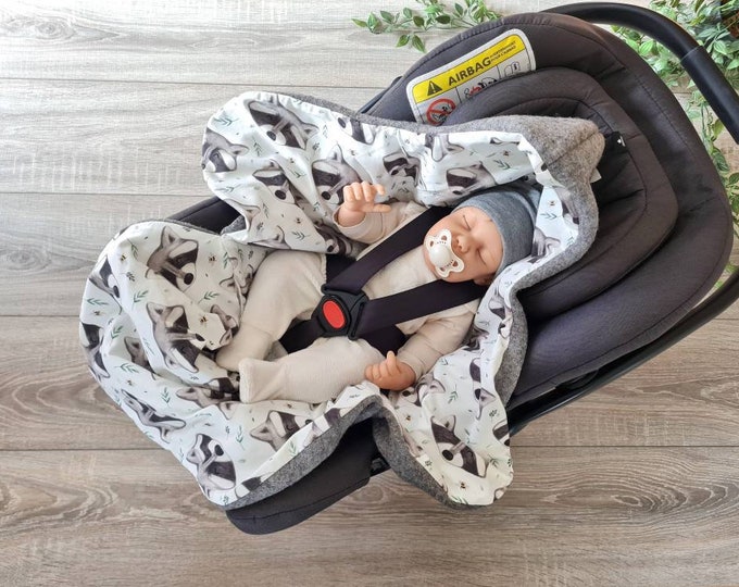 Wool felt 5-point belt wrap blanket 100% new wool lined jersey baby blanket winter autumn winter baby seat baby safe child unisex blanket