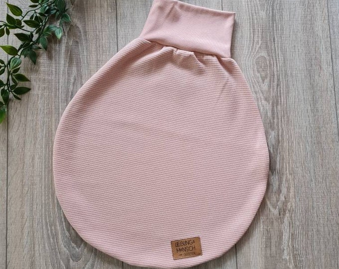Waffle knit swaddle sack spring summer sack 100% cotton sleeping bag romper sack cuddle blanket jersey baby child grey light grey girl boy