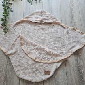 Musselin Einschlagdecke leichte Babydecke für Babyschale creme 100% Baumwolle Sommer Baby Decke Bild 5