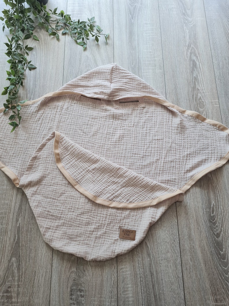 Musselin Einschlagdecke leichte Babydecke für Babyschale creme 100% Baumwolle Sommer Baby Decke Bild 5