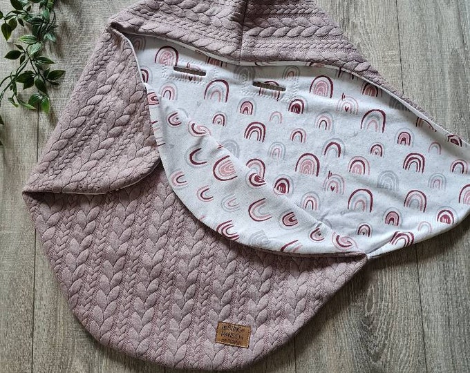 JACQUARD Impact Blanket Pink Baby Blanket Braid Pattern Maxi Cosi Infant Car Seat Birth Baby Safe Jersey Autumn and Winter Kids Unisex Blanket TIDES