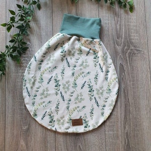 Sac de couchage sac à dos sac à dos doudou doublé jersey / polaire branches d'eucalyptus unisexe garçon fille bébé enfant MARÉES