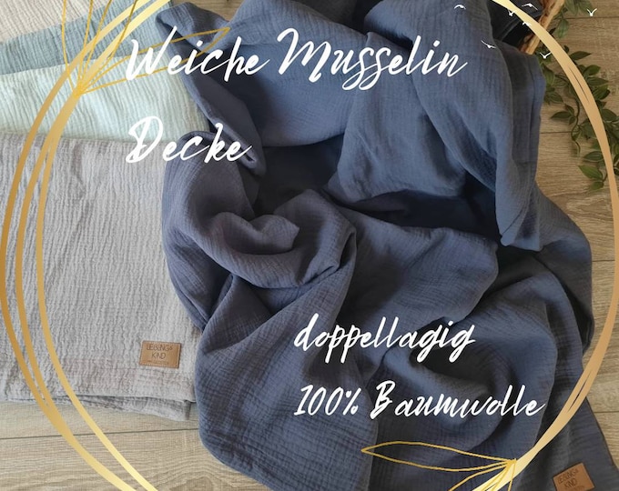 Soft muslin blanket blue summer blanket double layered 100% cotton baby cloth child boy baby blanket changing mat nursing cover swaddling blanket