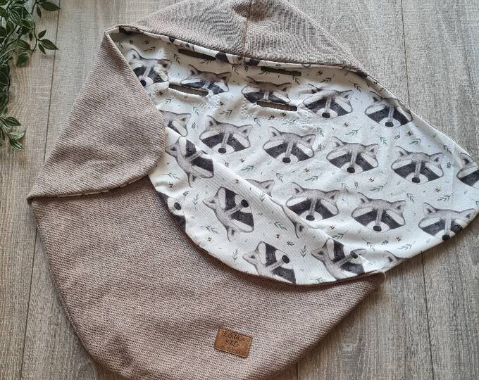 Light waffle knit swaddling blanket brown mottled raccoon baby blanket footmuff spring summer baby carrier birth babysafe jersey child blanket