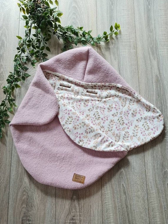 Wool Walk Wrapping Blanket Pink Made of 100 Virgin Wool Lined