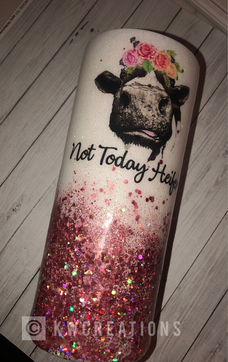 Waterslides tumbler clear waterslides not today heifer Etsy