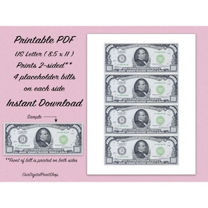 Sinking Fund 1000.00 Dollar Placeholder for Cash Envelopes PRINTABLE