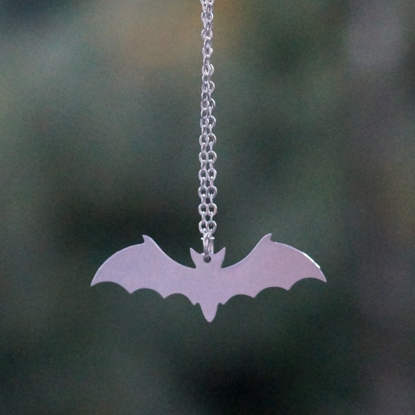 Collier Collier "Chauve Souris"- Acier inoxydable - Pendentif 30mm