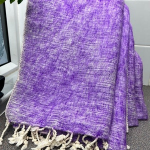 Yak Wool Blanket Large Shawl L.P Soft & Warm Travel Size Wrap Throws Hand-loomed Nepal