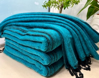 Throw YakWool Blanket 240cm*117cm Shawl Yoga Meditation Oversized Scarf Stole Travel Wrap Handmade