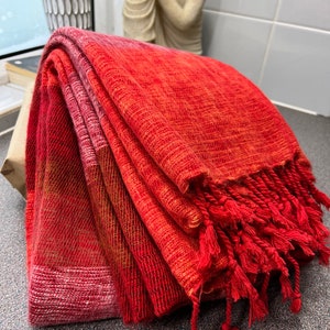 Wool Blanket Pattern14 Yak Shawl Soft Throws Travel Stole Light Weight Scarf Handmade 117cm * 240cm