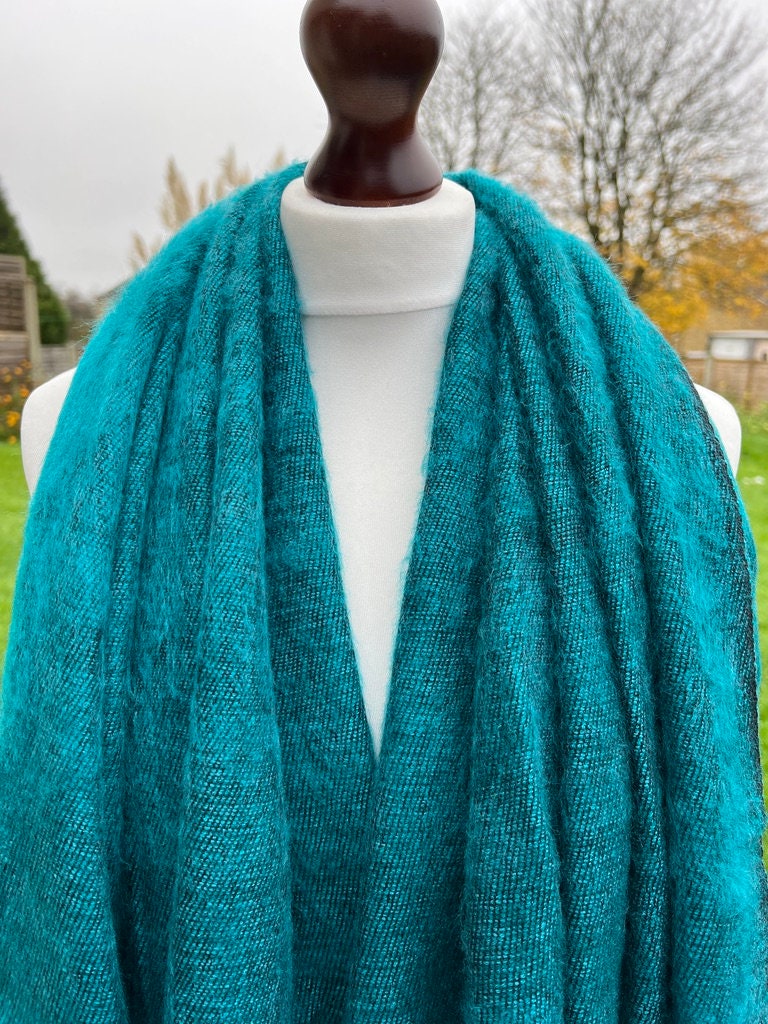 Yakwool Shawl Long Fringe Wrap Travel Stole Handmade Large Yakwool Shawl Long Fringe Wrap Travel Stole Handmade Large