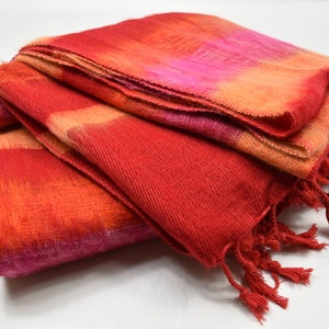Yak Wool Blanket Code MCLS5 Soft Throws Scarf large Elegant Travel Size Shawl Light Weight Wrap Himalayas Nepal