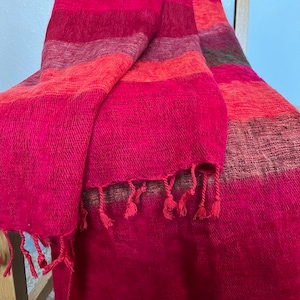 Wool Blanket Pattern46 Yak Shawl Soft Throws Travel Stole Light Weight Scarf Handmade 117cm * 240cm