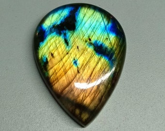 Netural SCHALENBLENDE Pear Cabochon 28X20 mm 42 Carat Smooth Polish Loose Gemstone For Making Jewelry.