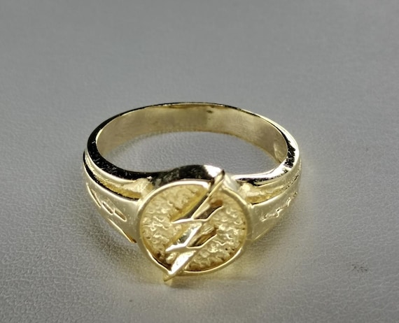 Bague flash bague en argent sterling bague point flash DC Comics bijoux DC bague en or 14 carats bague unisexe bague superposable bague Barry Allen bague de cosplay Etsy Canada