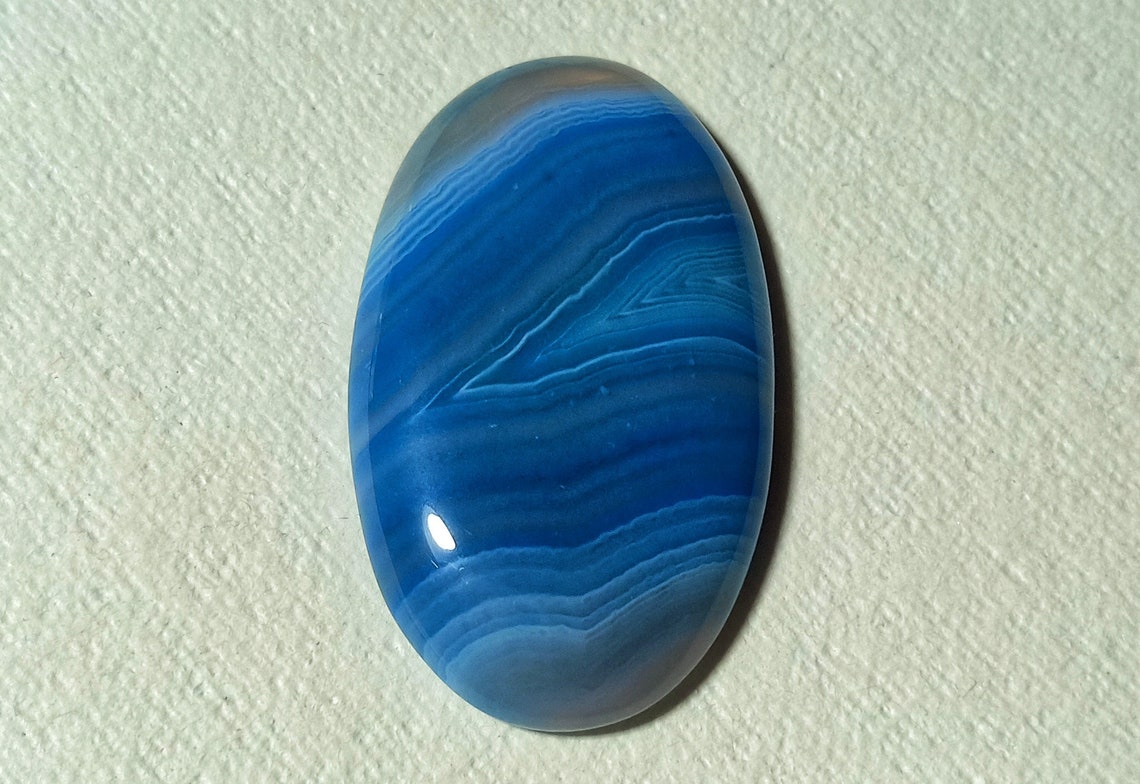 Blue onyx gems 44.90CT Good Quality Natural Botswana gems Oval Etsy