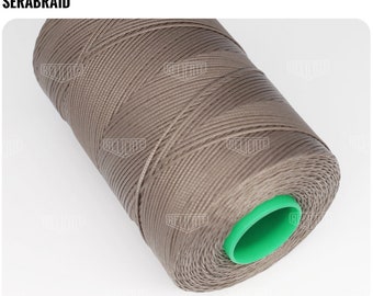 Amann Serabraid Waxed Polyester Thread - Titanium 1228 - 1.0mm 500m spools - For Leather Hand Sewing