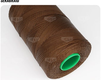 Amann Serabraid Waxed Polyester Thread - Pecan 1223 - 1.0mm 500m spools - For Leather Hand Sewing