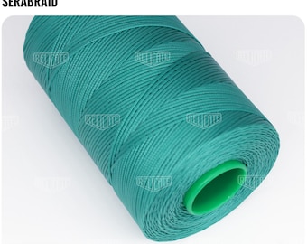 Amann Serabraid Waxed Polyester Thread - Turquoise 1091 - 1.0mm 500m spools - For Leather Hand Sewing