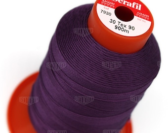 Serafil Polyester Sewing Thread - Size 30 (TEX 90), Size 20 (TEX 135), Size 15 (TEX 210), Size 10 (Tex 270) - Color 7930