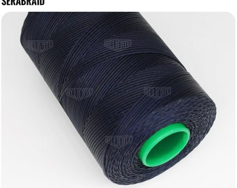 Amann Serabraid Waxed Polyester Thread - Navy Blue 0827 - 1.0mm 500m spools - For Leather Hand Sewing