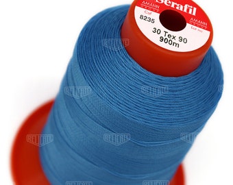 Serafil Polyester Sewing Thread - Size 30 (TEX 90), Size 20 (TEX 135), Size 15 (TEX 210) Color 8235