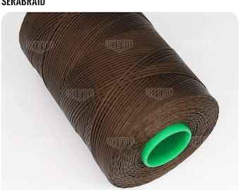 Amann Serabraid Waxed Polyester Thread - Hickory 1182 - 1.0mm 500m spools - For Leather Hand Sewing