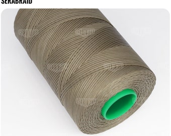 Amann Serabraid Waxed Polyester Thread - Sage 1185 - 1.0mm 500m spools - For Leather Hand Sewing