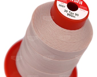 Serafil Polyester Sewing Thread Color 0097 Size 30 (TEX 90), Size 20 (TEX 135)