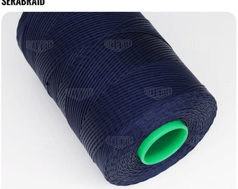 Amann Serabraid Waxed Polyester Thread - Royal Blue 0825 - 1.0mm 500m spools - For Leather Hand Sewing