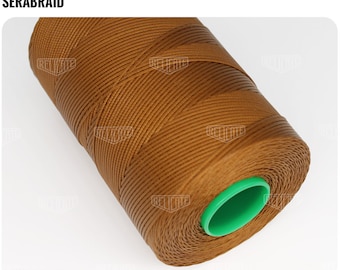 Amann Serabraid Waxed Polyester Thread - Ginger 0899 - 1.0mm 500m spools - For Leather Hand Sewing