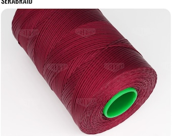 Amann Serabraid Waxed Polyester Thread - Wine 0106 - 1.0mm 500m spools - For Leather Hand Sewing