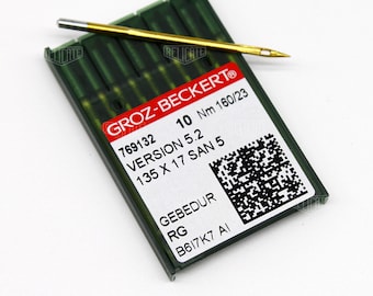 10 PCS Size 160/23 135X17 DPX17 Groz-Beckert Industrial Titanium Gebedur Sewing Machine Needles - 769132