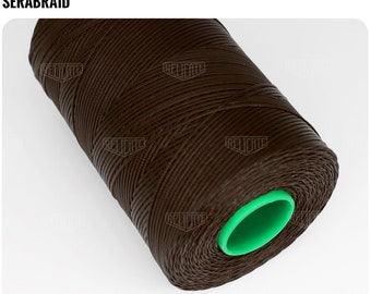 Amann Serabraid Waxed Polyester Thread - Chocolate 1002 - 1.0mm 500m spools - For Leather Hand Sewing