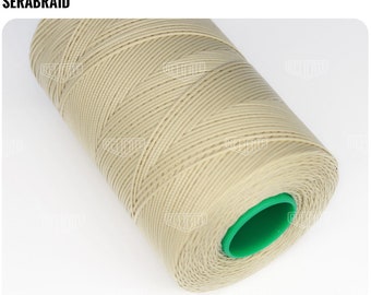 Amann Serabraid Waxed Polyester Thread - Cream 1209 - 1.0mm 500m spools - For Leather Hand Sewing