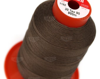 Serafil Polyester Sewing Thread Color 1182 Brown Size 30 (TEX 90), Size 20 (TEX 135), Size 15 (TEX 210)
