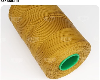 Amann Serabraid Waxed Polyester Thread - Gold 1130 - 1.0mm 500m spools - For Leather Hand Sewing