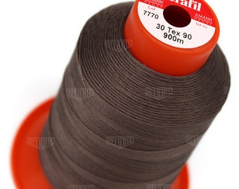 Serafil Polyester Sewing Thread Color 7770 Brown Size 30 (TEX 90), Size 20 (TEX 135)