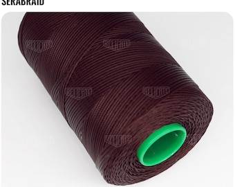 Amann Serabraid Waxed Polyester Thread - Eggplant 0168 - 1.0mm 500m spools - For Leather Hand Sewing